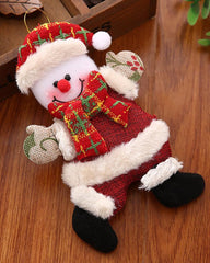 Christmas Tree Hanging Doll Santa Claus Ornament Snowman Elk New Years Party Toy Decoration