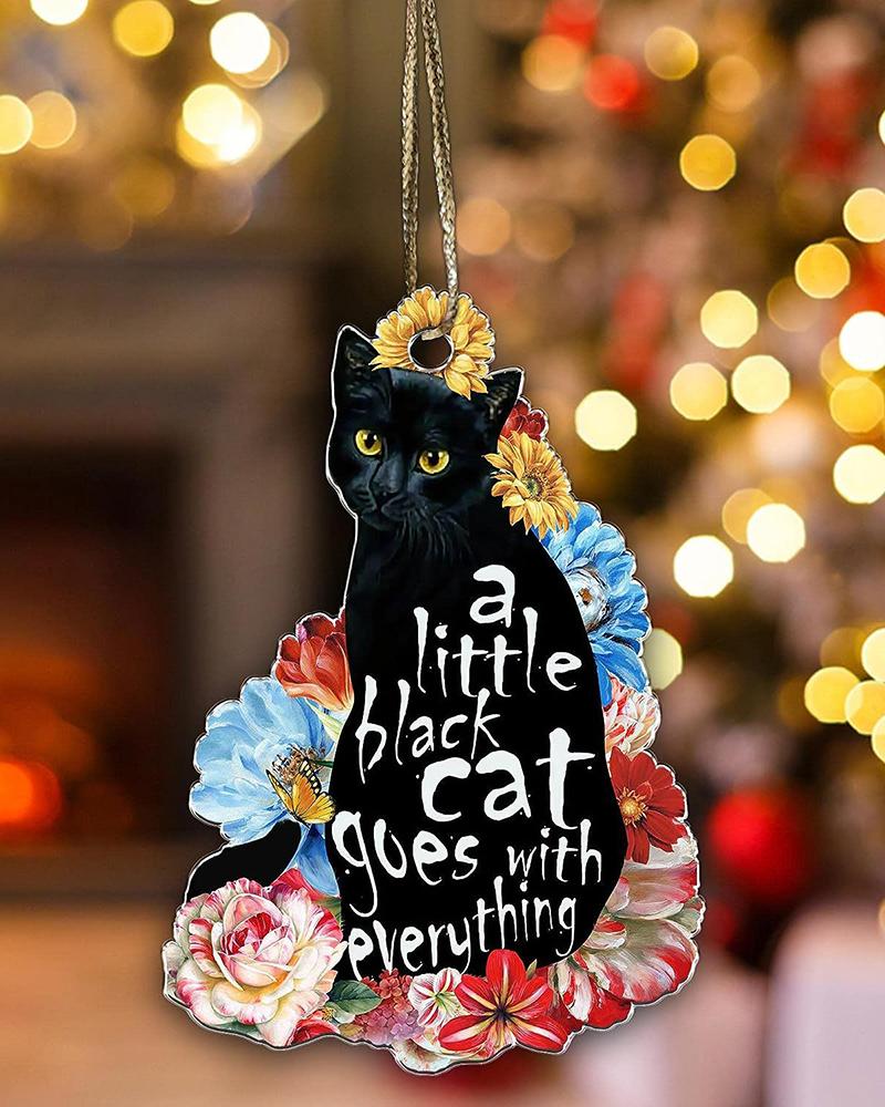 1 adorno navideño de acrílico con forma de gato gritando, adorable, para colgar en el árbol.