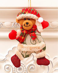 Christmas Tree Hanging Doll Santa Claus Ornament Snowman Elk New Years Party Toy Decoration