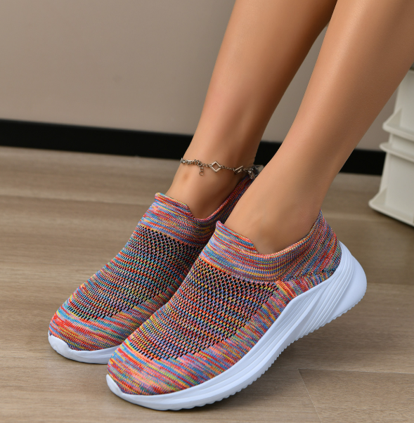 Colorful Mesh Flat Comfortable Sneakers