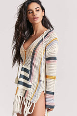 Gilly Knit Hoodie Sweater - Ivory