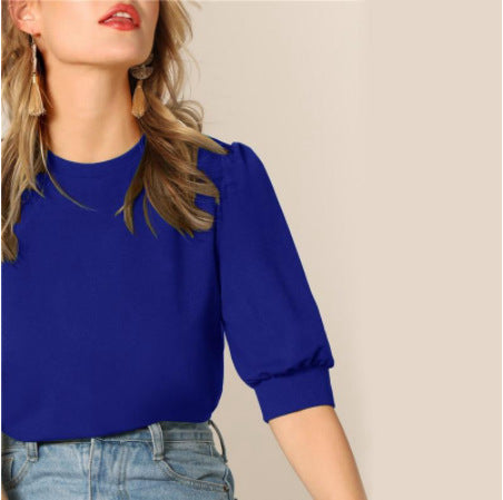 Kingston Statement Sleeve Top - Blue