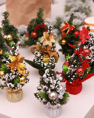 1pc Mini Weihnachten Baum Tabletop Weihnachten Baum Mit Weihnachten Ball Ornament Tisch Dekoration