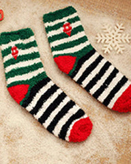 6Pairs Christmas Cartoon Graphic Fuzzy Thermal Socks Set