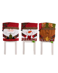 1pc Christmas Dining Chair Cover Dinner Chair Slipcover Christmas Chair Seat Back Cover Protector Holidays Home Party Decoration