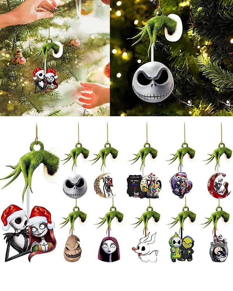 1pc The Nightmare Before Christmas Skull Graphic Hand Drop Ornament Hanging Decoration