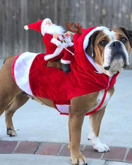 Christmas Cowboy Rider Style Santa Claus Dress Up For Pets