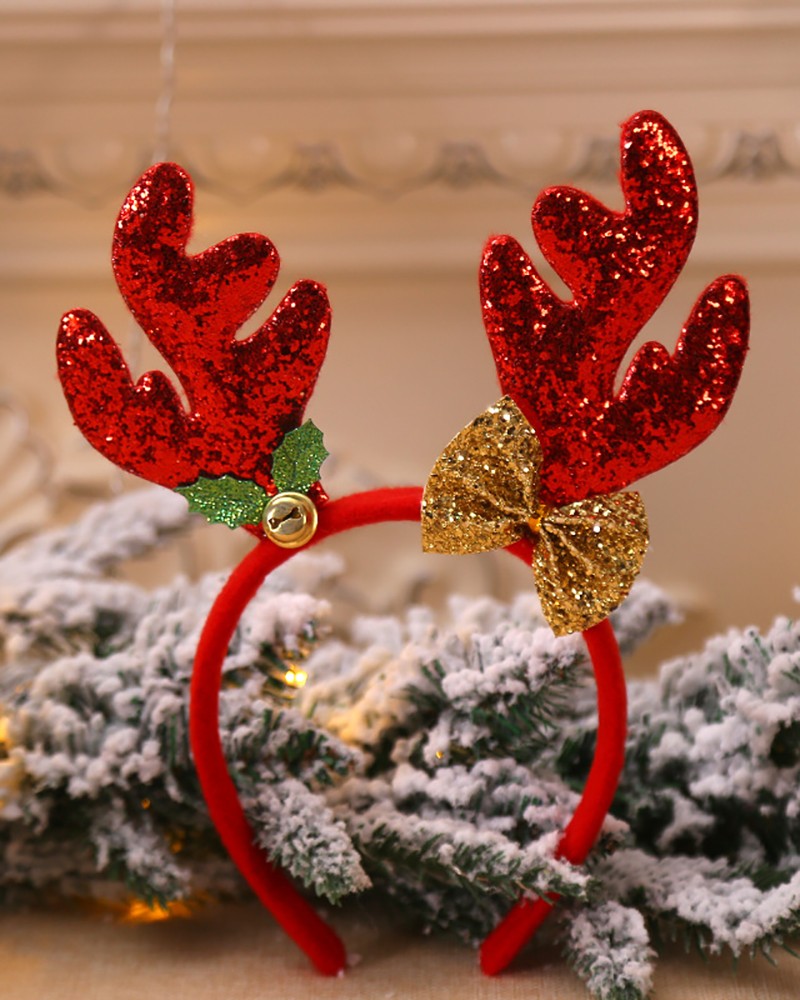 Cute Christmas Headbands Fancy Reindeer Antlers Santa Xmas Party For Kids Adults