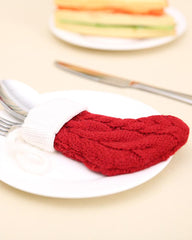 1pc Christmas Braided Sock Dining Home Decor