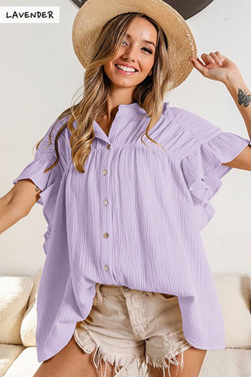 Effortless Cotton Blend Tee - Pink