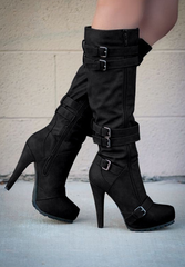 Back Zip Peep Toe Stiletto Heel Ankle Boots