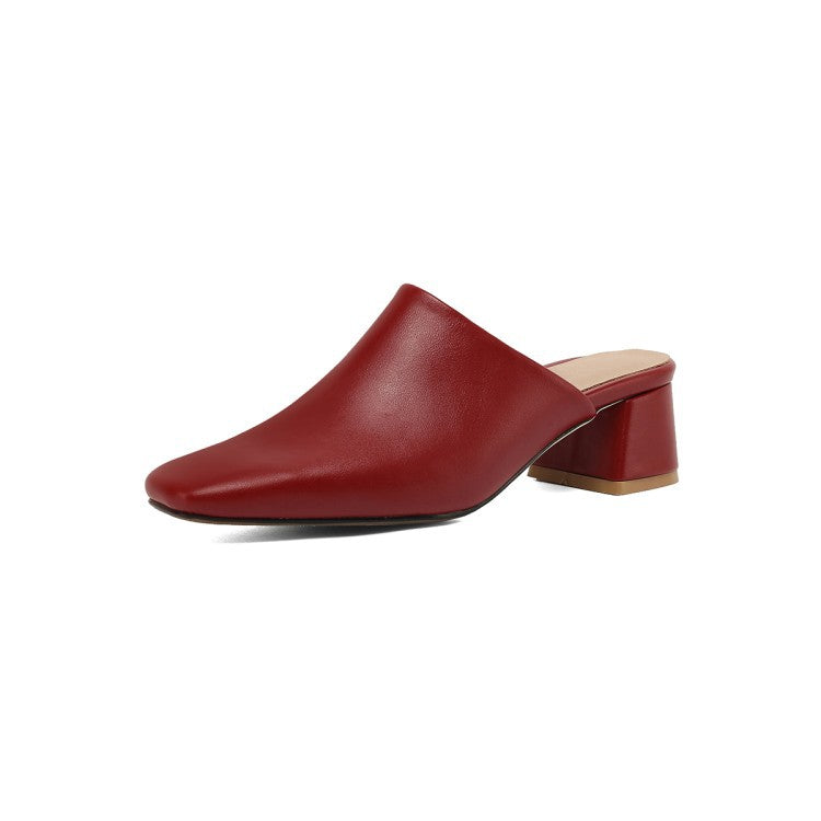Casual Slip-On Square Toe Sandals