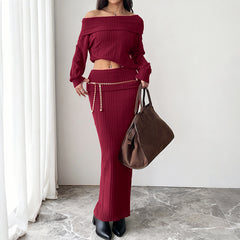 Elegant Vintage-Style Christmas Two-Piece Set