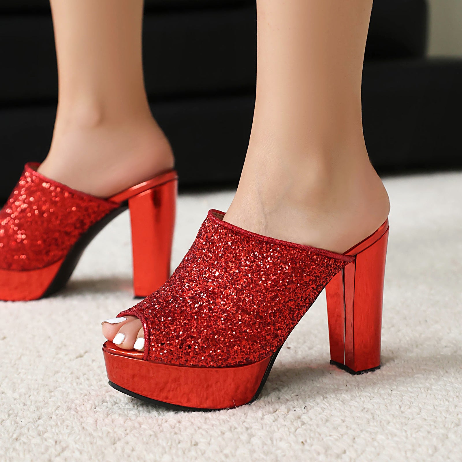 High Heels Thick Soles Open Toe