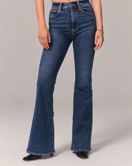 Retro High Rise Bell Bottom Denim