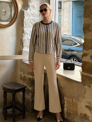 Sophisticated Striped Trouser Set for Work