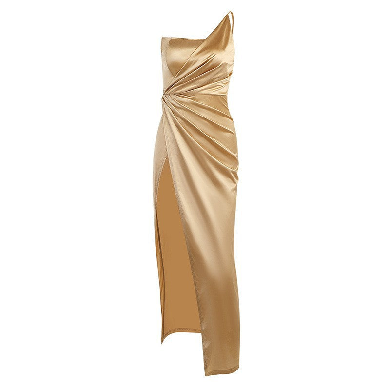 Mia Formal Satin Midi Dress