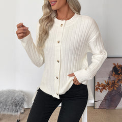 Premium Solid-Color Knit Cardigan