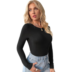 Kyra Backless Knit Bodysuit - Black