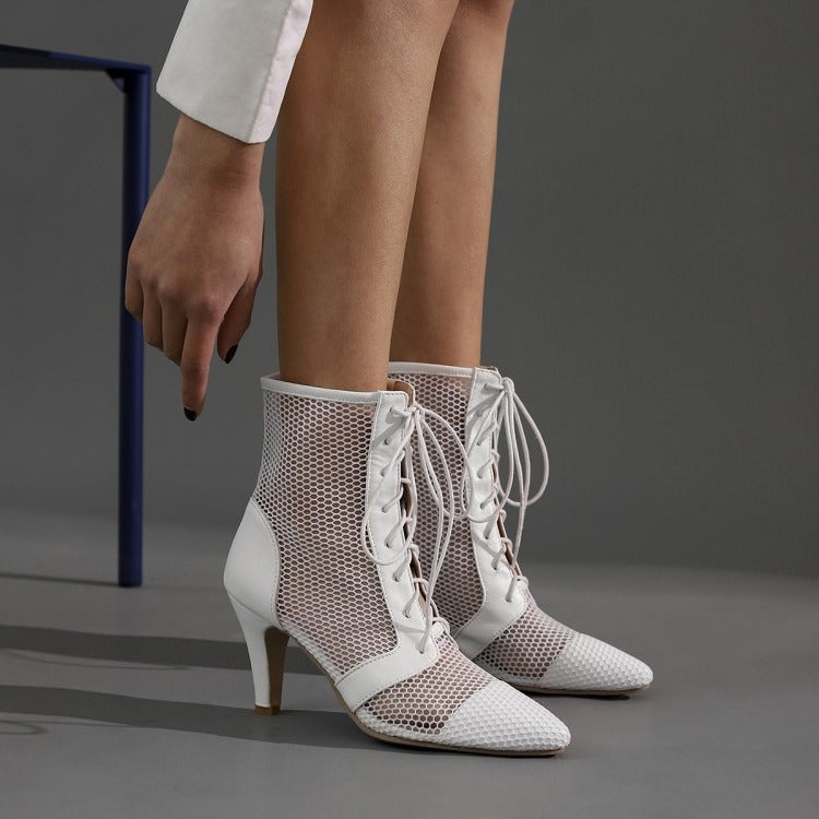 High Heels With LACES In Front Of The Shoe Net