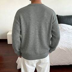 Relaxed-fit star-pattern pullover sweater