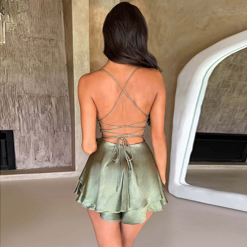 Fuego Satin Mini Dress