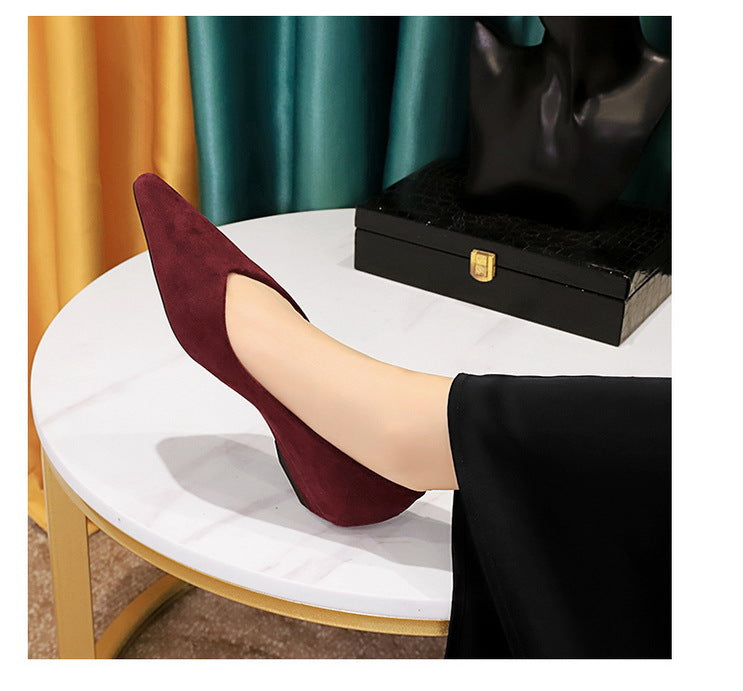 Leopard Print Suede Pointed Toe Wedge Heels