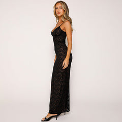 Seraphina Formal Sleeveless Lace Midi Dress