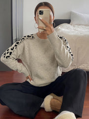 Relaxed laid-back casual knit sweater