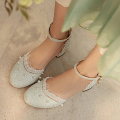 High-Heeled Toe Sandals With Lace Lace Lolita
