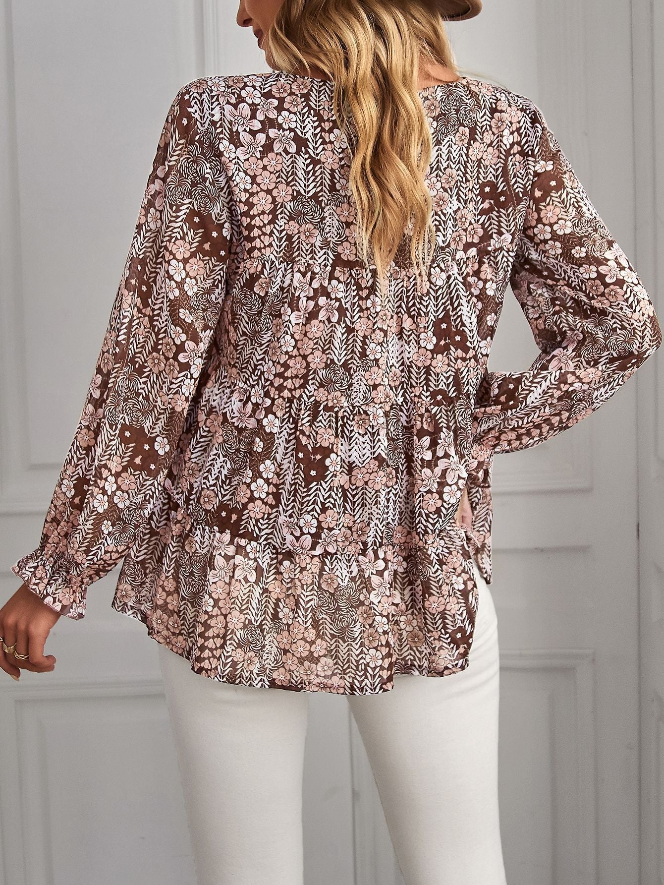 Ponce Floral Pleated Blouse