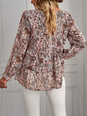 Plissierte Bluse „Ponce“ mit Blumenmuster