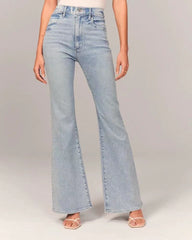 Retro High Rise Bell Bottom Denim