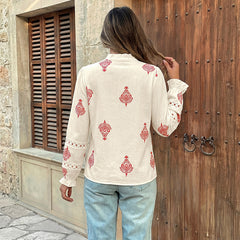 Long-sleeved button-up shirt