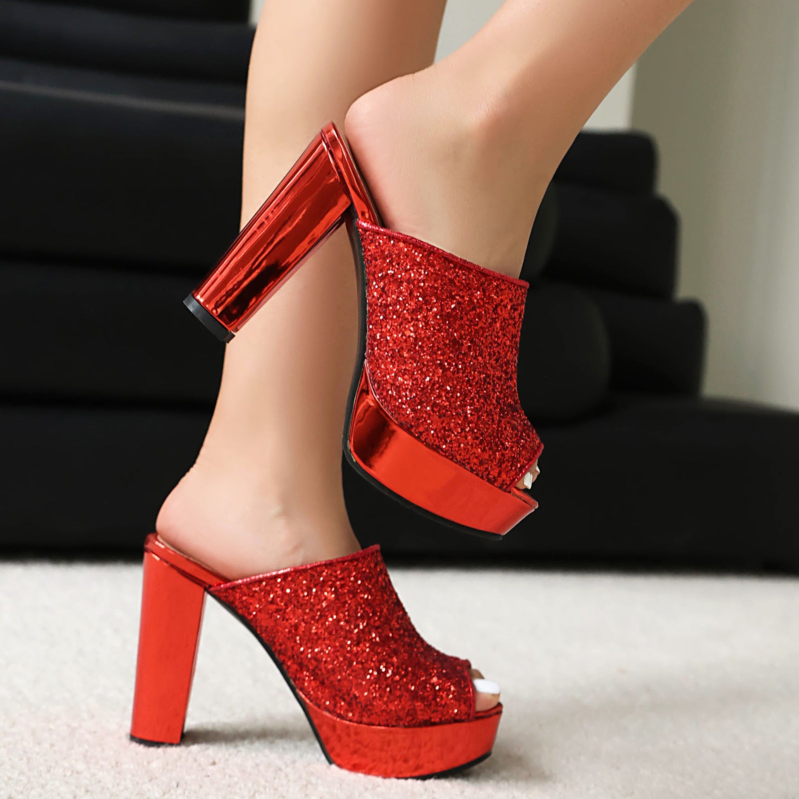 High Heels Thick Soles Open Toe