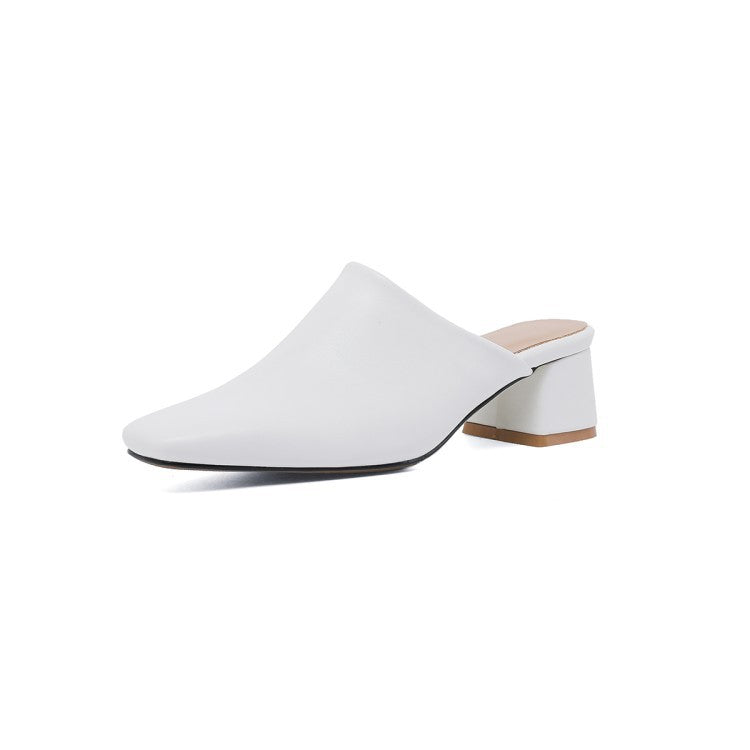 Casual Slip-On Square Toe Sandals