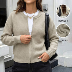 Casual loose-fitting versatile long-sleeved sweater cardigan