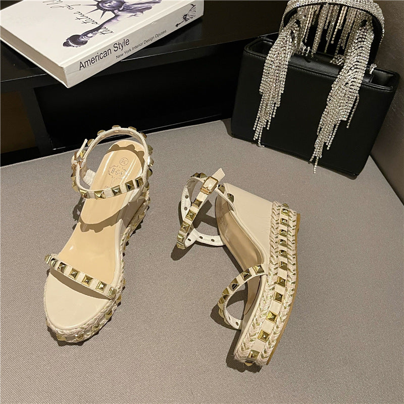 Buckle Open Toe Western Casual Sandals