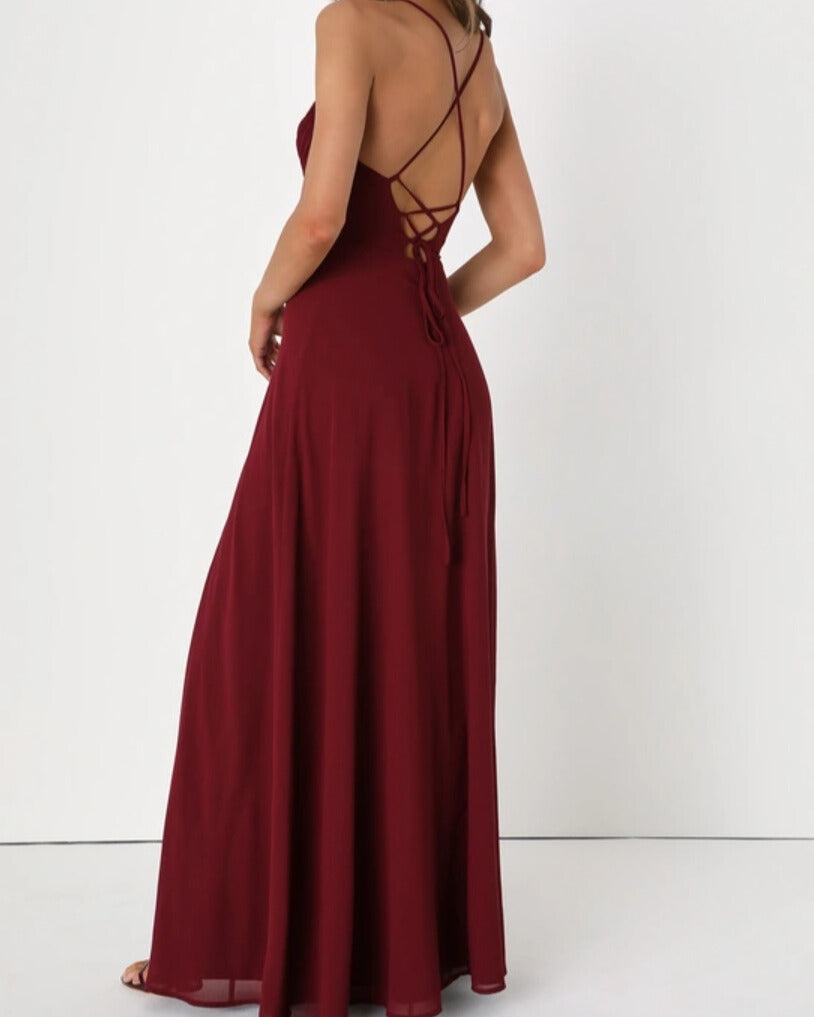 Chloe Lace-Up Back Formal Dress