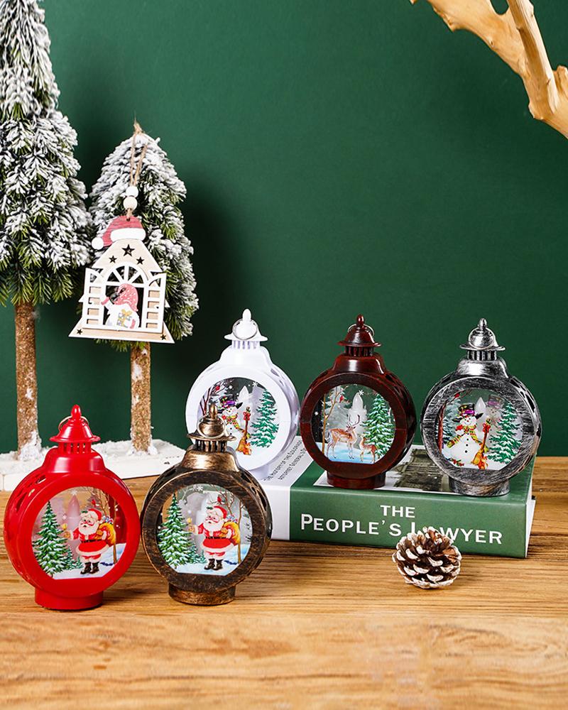 1pc Christmas Flameless Candle Battery Operated Lamp LED Lighted Candle Lantern Christmas Party Ornament Home Decoration