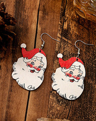 1Pair Christmas Santa Claus Shaped Hook Dangle Earrings