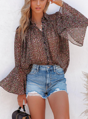 Persephone Paisley Bell Sleeve Blouse