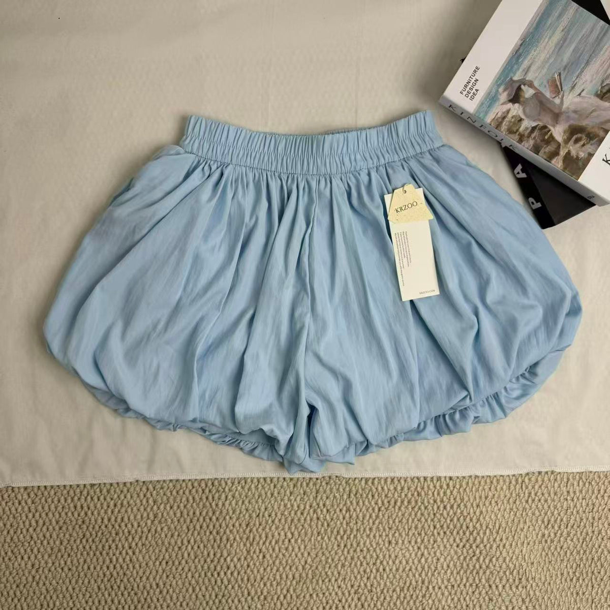 Blue  A-Line Puffy Tulip Skort
