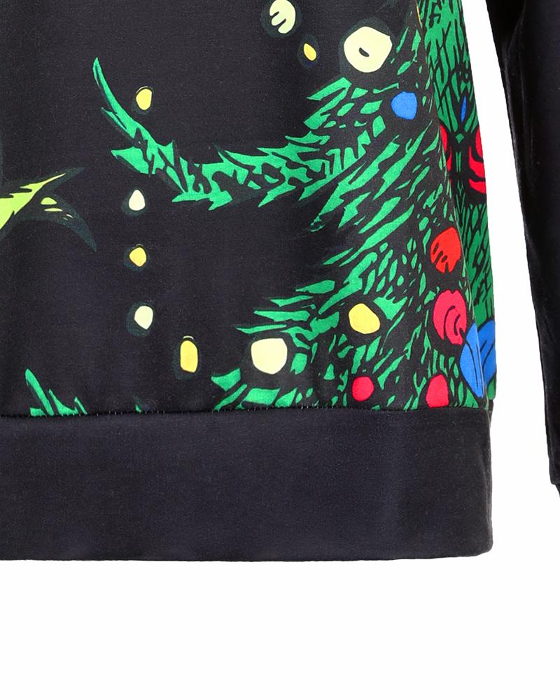 Christmas Graphic Print Long Sleeve Top