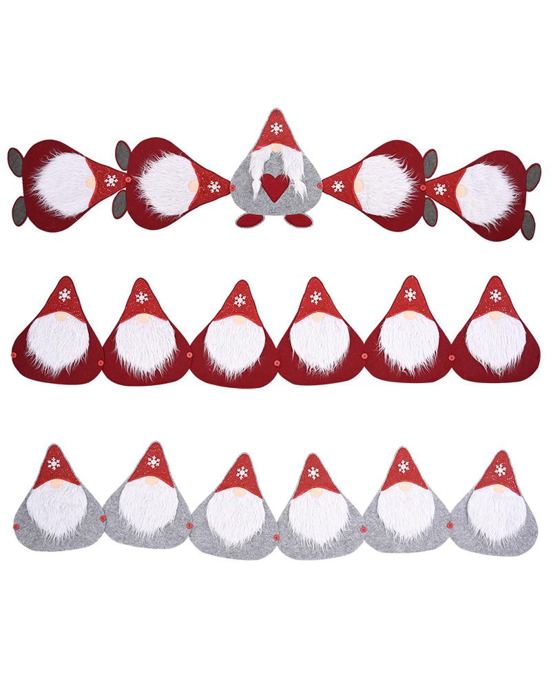 1Set Weihnachtstischläufer mit Gnome-Muster, Tischsets, Tischset, saisonale Winterferien, Küche, Esstischdekoration, Home-Party-Zubehör