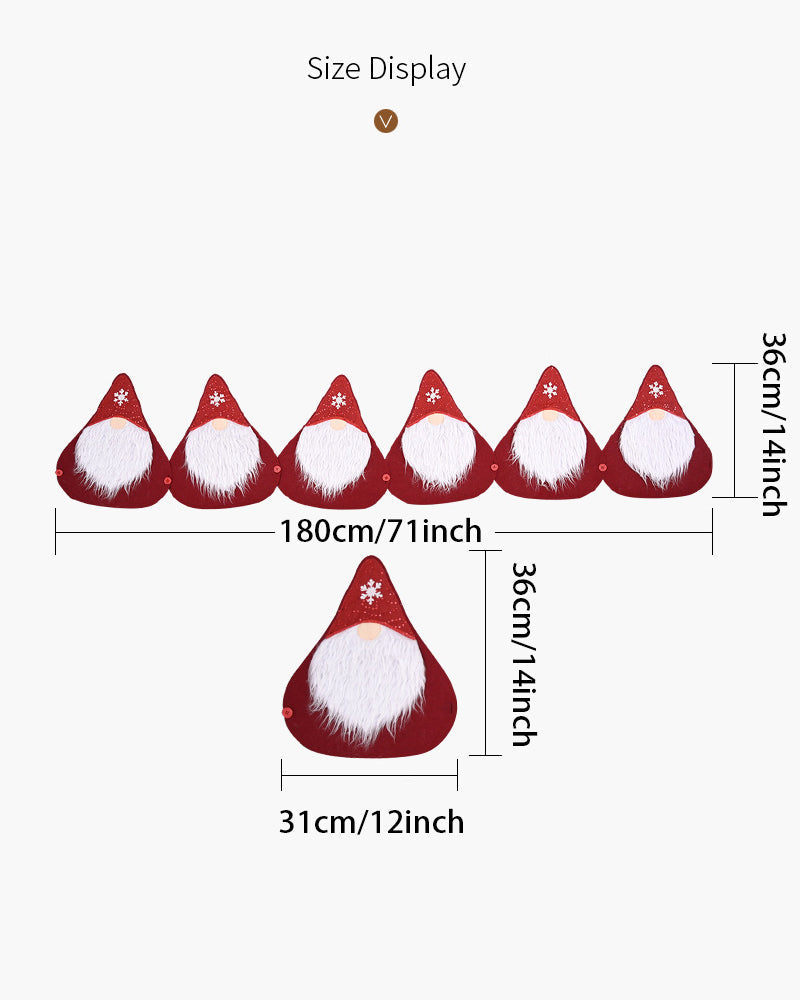 1Set Weihnachtstischläufer mit Gnome-Muster, Tischsets, Tischset, saisonale Winterferien, Küche, Esstischdekoration, Home-Party-Zubehör