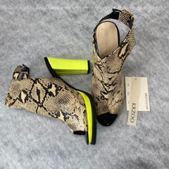 Leopard Print Waterproof Platform High Heel