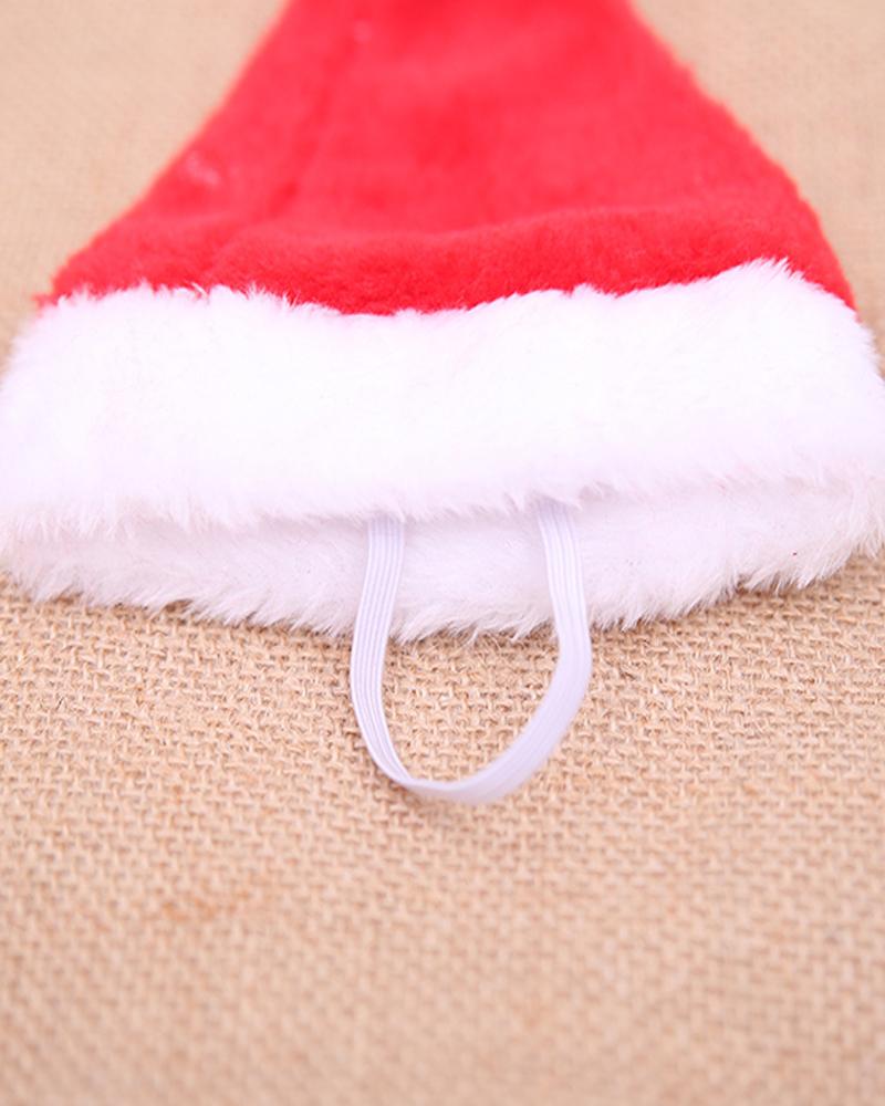 Christmas Fluffy Pom Pom Santa Hat For Pets