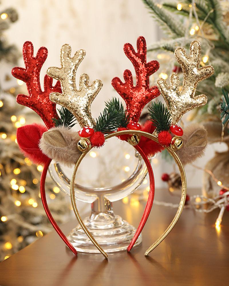 1pc Christmas Headband Antlers Hair Accessories Christmas Ornament Party Headpiece