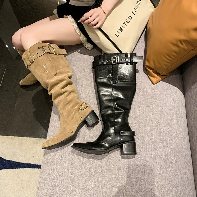 Large-Leg Knee-High Boots